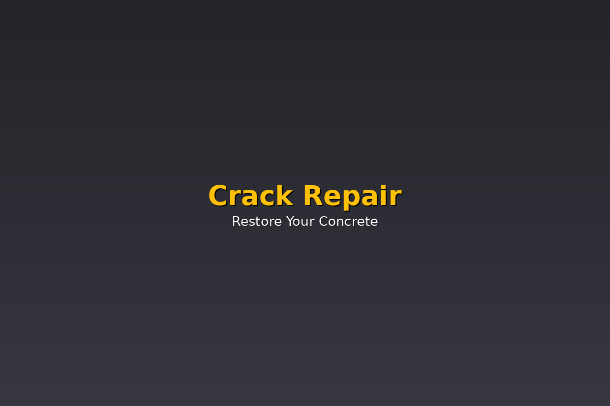 Before and after concrete crack repair