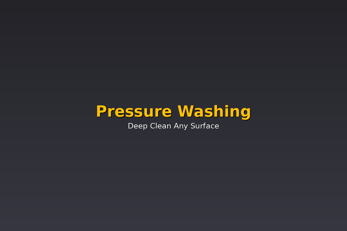 High pressure water jet cleaning a concrete driveway